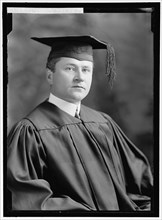 Arthur P. Owens, between 1913 and 1918. Wearing academic robes.