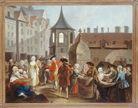 Pea shellers of les Halles, after 1759.