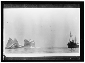 Ship and iceberg, between 1909 and 1923.