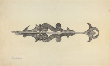 Weather Vane - Scroll with Index, c. 1938.