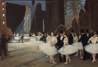 Behind the scenes at the Paris Opera, 1889.