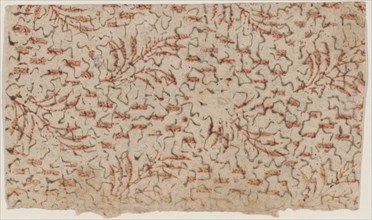 Sheet with overall abstract pattern, 19th century.