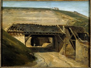 Entrance to a quarry in Montmartre, 1816.