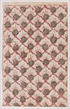 Sheet with overall pattern of petals, 19th century.