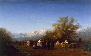 Marché à Fez, 1887.