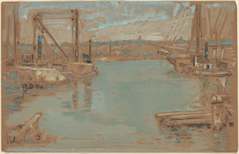 North River Dock, New York, 1901.