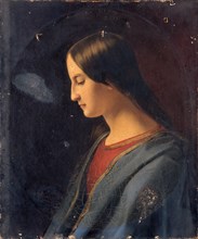 Head of a woman (the Virgin?), 1842.
