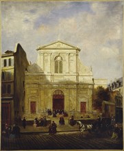 Facade of the Blancs-Manteaux church, 1865, 1865.