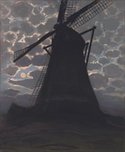 Windmill in the evening, 1917. Creator: Mondrian, Piet (1872-1944).