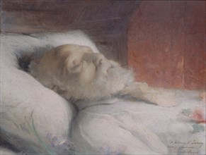 Victor Hugo on his deathbed, c1885.