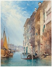 A Gondola on the Grand Canal, Venice, 1866.