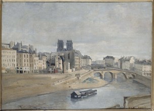 Quai des Orfevres and the Pont Saint Michel, 1833.