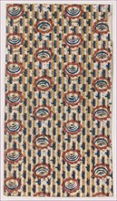 Sheet with abstract and stripe pattern, 19th century.