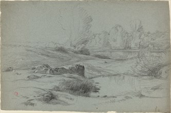 A Rocky Meadow by a River, c. 1840.