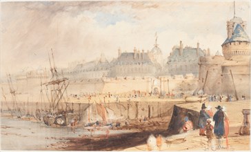 The Harbor of St. Malo at Low Tide, c. 1850.