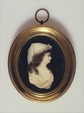 Portrait of a woman in a cameo style, c1800.