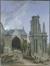 L'Eglise des Feuillants en démolition, c1804.