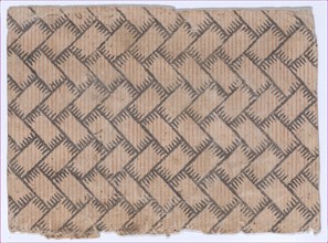 Sheet with an overall geometric pattern, 19th century.