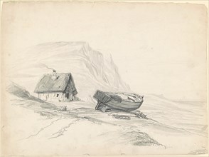 House and Boat at the Shore, c. 1835-1840.