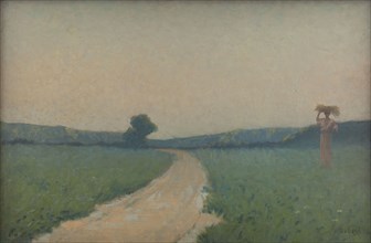 Road through the field in the morning, 1932.