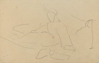 Figure Seated on the Ground [recto], 1884-1888.