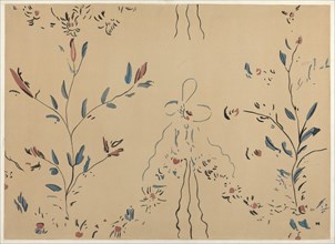 Free Hand Decorated Wall (Detail), c. 1940.