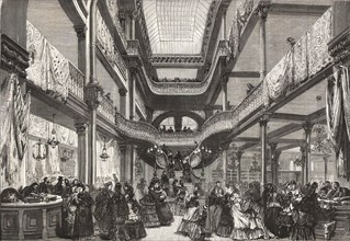 Le Bon Marché: inside view, 1872. Private Collection.