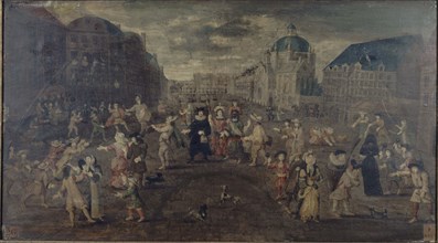 Farce in the streets of Paris, between 1501 and 1600.
