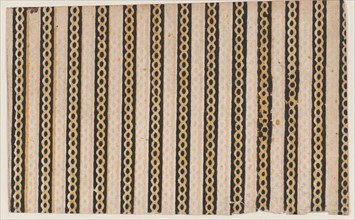 Sheet with stripes with guilloche pattern, 19th century.