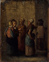 Group of women in the street, 1852.