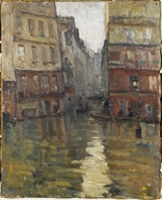 Rue Maitre-Albert (1910 floods), 1910.