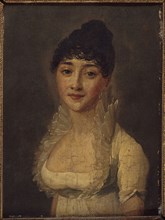 Portrait de femme en robe blanche, c1805.