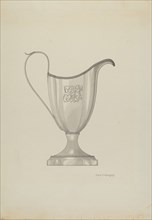 Monogrammed Silver Cream Pitcher, c. 1937.