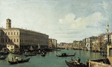 The Grand Canal, seen from the Rialto Bridge, c1725.