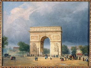 L'Arc de Triomphe de l'Etoile, c1840.