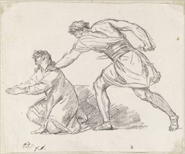 Warrior Seizing a Kneeling Figure, 1775/80.