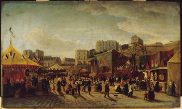 Funfair, place Saint-Pierre, Montmartre, in 1861.