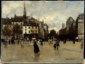 Boulevard du Palais, seen from Place Saint-Michel, 1888.