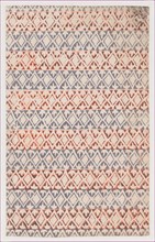 Sheet with overall pattern of diamond shapes, 19th century.