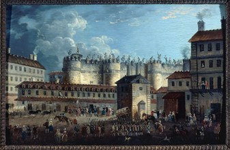 Demolition of the Bastille, July 17, 1789.