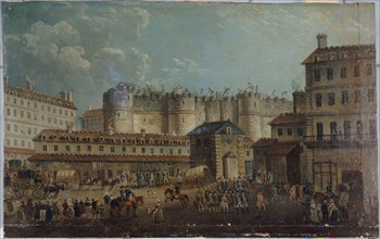 Demolition of the Bastille, July 17, 1789.