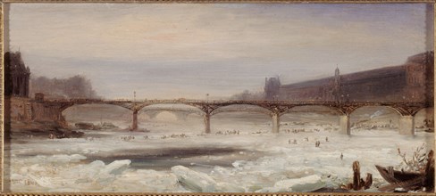 The Seine and Pont des Arts, in January 1848.