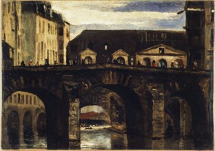 Petit Pont and the pont Saint-Charles, c1825.