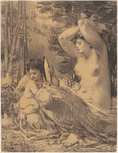 Nude with Cherub Holding a Mirror, 1860s-1870s.