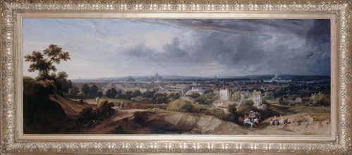 Paris, seen from the heights of Montmartre, in 1822.