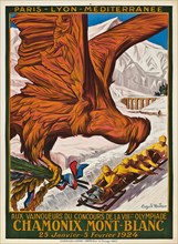1924 Winter Olympics, Chamonix, 1924. Private Collection.