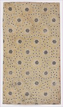 Sheet with overall pattern of flowers and dots, 19th century.