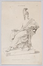 Statue of a seated Roman, from Journal des Artistes, 1827-48.