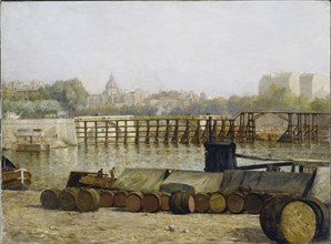 View of Ile Saint-Louis pier, in the morning, 1901.