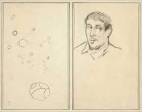 Circles and Numbers; Self-Portrait [recto], 1884-1888.